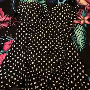 Torrid skulls and dots one piece with skirt size 0